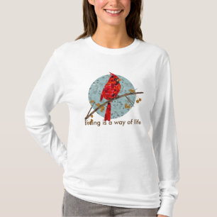 Camiseta Cardinal Vermelho, o pássaro do Natal
