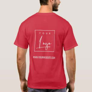 Camiseta Cardinho Red Business Adicione seu nome de logotip