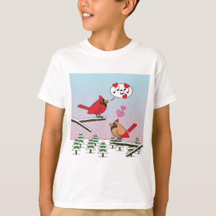 Camiseta Cardinhos de Norte Vermelho Bonito Adoram Paisagem