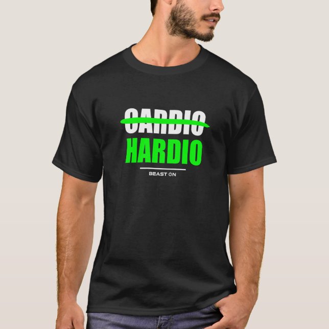 Camiseta Cardio é Hardio Bodybuilding Gains Gym Malhação Tr (Frente)