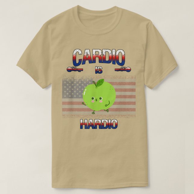 Camiseta Cardio É Hardio, Eercise Gym Engraçado Sass Sarcás (Frente do Design)