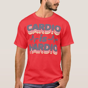 Camiseta Cardio é Hardio Funny Gym executando o Retro 70s F