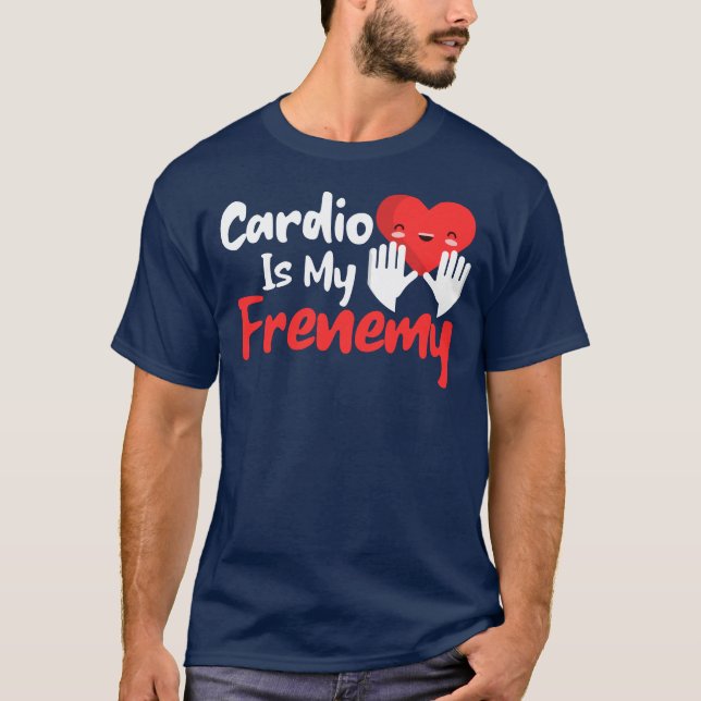 Camiseta Cardio é o meu francês - Malhação e trabalho engra (Frente)