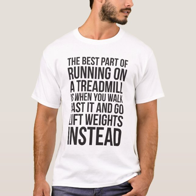 Camiseta Cardio, Esteira de Treadmoagem em Execução vs Leva (Frente)