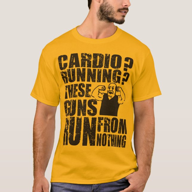 Camiseta Cardio- - funcionando - estas armas funcionadas de (Frente)
