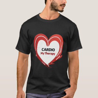 Camiseta Cardio Minha Terapia | Coração Vermelho Ousado Fit