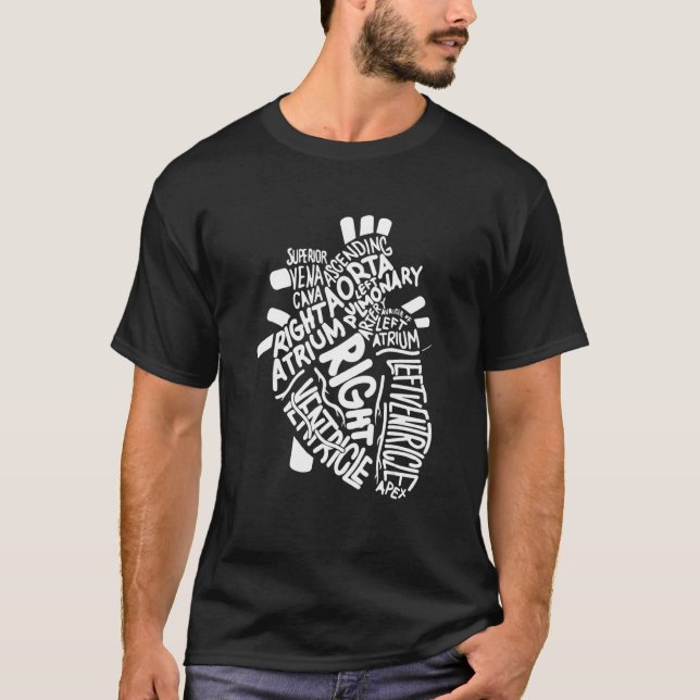 Camiseta Cardiologia do Coração Humano Anatômico Cardiologi (Frente)