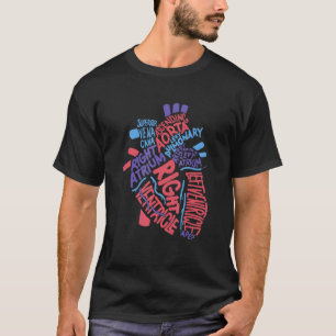Camiseta Cardiologia do Coração Humano Anatômico Cardiologi