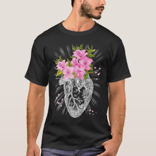 Camiseta Cardiologista Anatômico do Coração Humano E Pastel