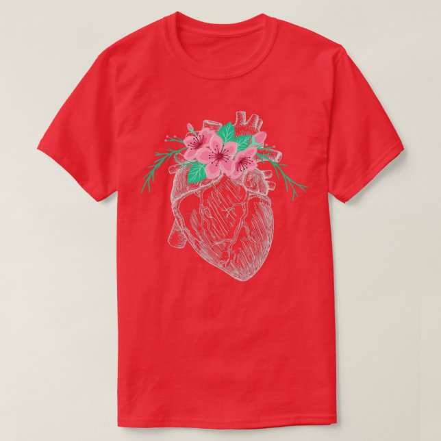 Camiseta Cardiologista do Coração Anatômico (Frente do Design)