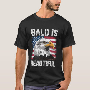 Camiseta Careca é Bonito Águia Americana Careca 4 de Julho