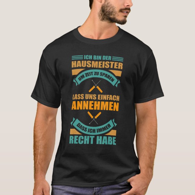 Camiseta Caretaker Facility Manager  Ich bin der Janitories (Frente)