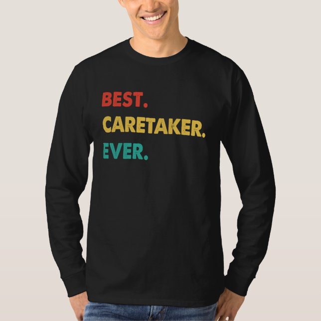 Camiseta Caretaker Retro Best Caretaker Ever (Frente)
