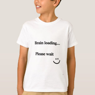 Camiseta Carga cerebral Por Favor, Espere - Camisa-T Engraç