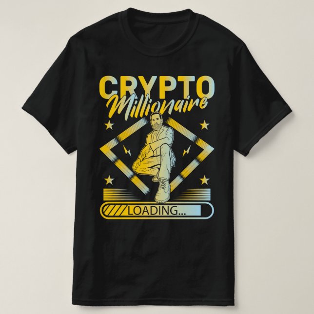 CAMISETA CARGA CRYPTO MILLIONAIRE - CRYPTOCURRENCY (Frente do Design)