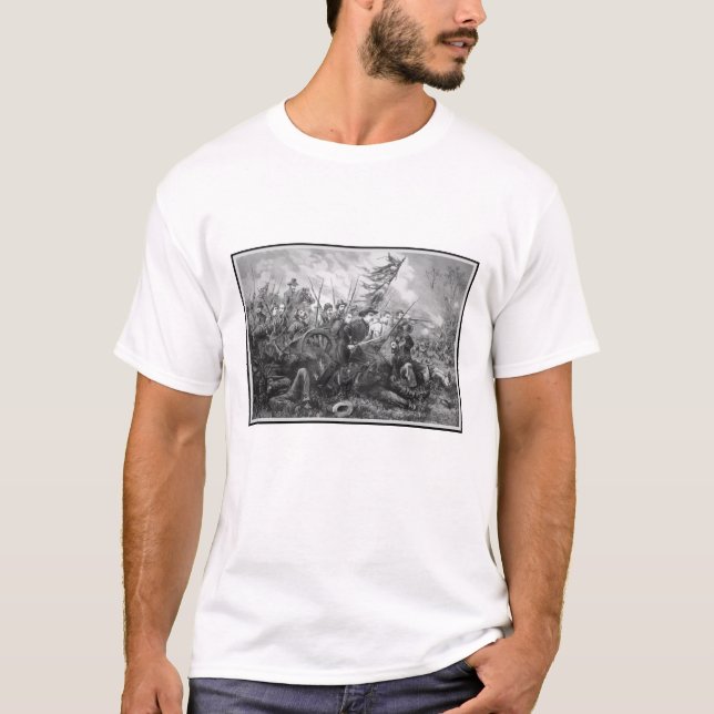 Camiseta Carga da batalha da guerra civil -- Beira preta (Frente)