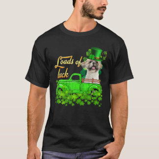 Camiseta Carga De Caminhão Sortudo Shih Tzu Dia de São Patr