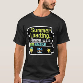 Camiseta Carga de Verão... Aguarde - Tecnologia Engraçada