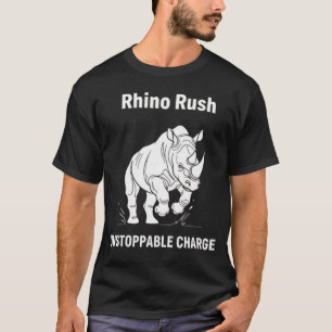 Camiseta Carga Irrefreável do Rhino Rush Minimalista BRANCO