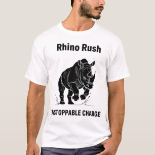 Camiseta Carga Irrefreável do Rhino Rush Minimalista PRETO