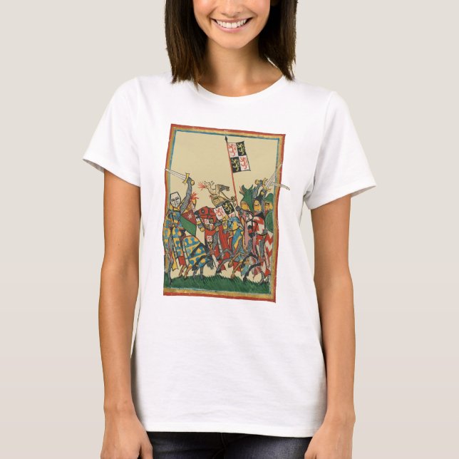 Camiseta Cargas de Cavalos, Codex Manesse do século 14 (Frente)