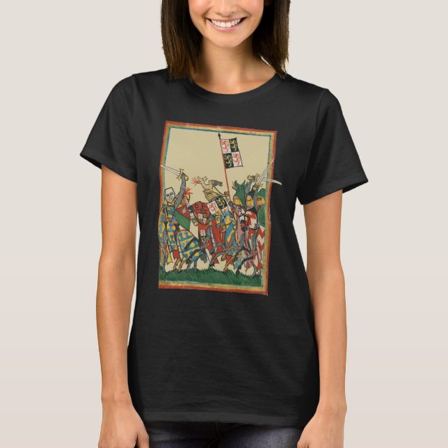 Camiseta Cargas de Cavalos, Codex Manesse do século 14 (Frente)