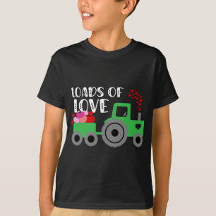 Camiseta Cargas De Trator De Dia de os namorados De Amor
