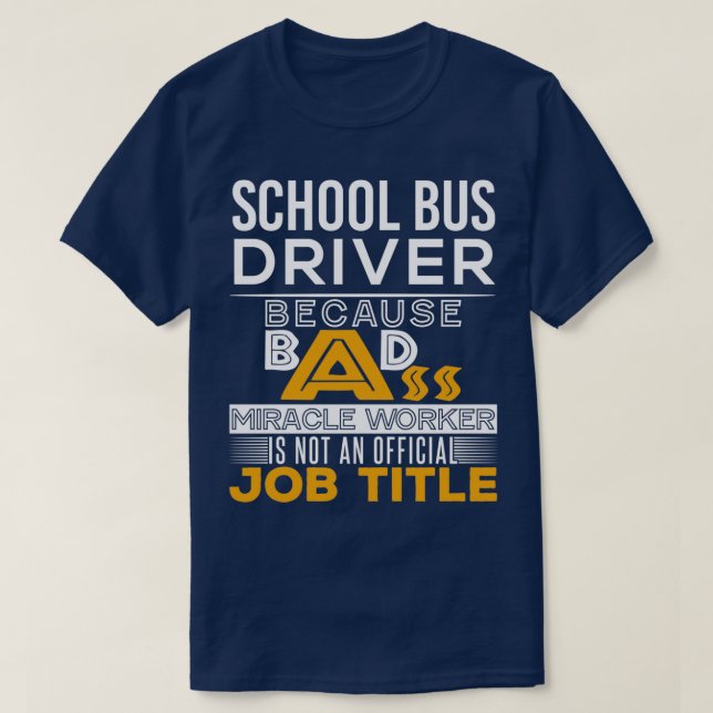 Camiseta Cargo De Maquinista De Ônibus Escolar Título 3 (Frente do Design)