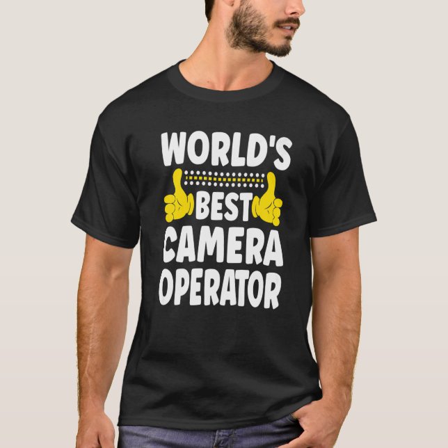 Camiseta Cargo de melhor operador de câmara do mundo Cartei (Frente)