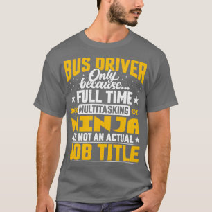 Camiseta Cargo de Motorista de Ônibus Funny