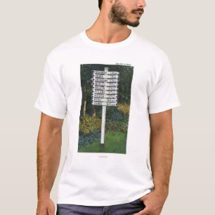 Camiseta Cargo de sinal do marcador da milha