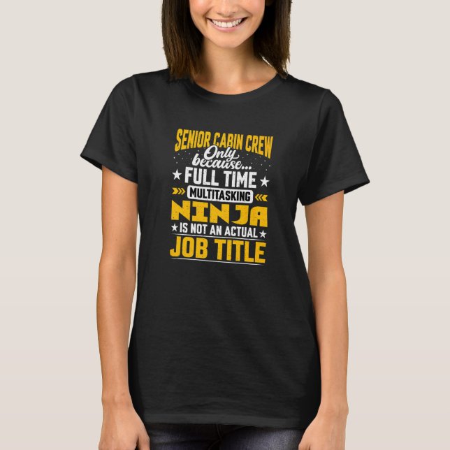 Camiseta Cargo De Tripulação De Cabina De mais velho Título (Frente)