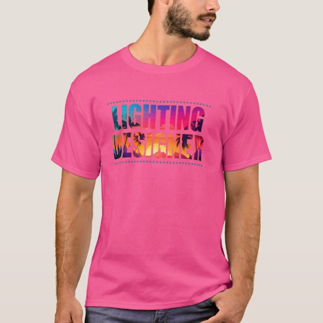 Camiseta Cargo Designer de Iluminação Profissão de Cargo Su (Frente)