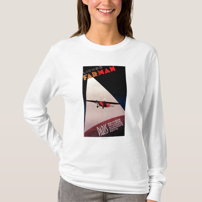 Camiseta Cargo do Promo do Monoplane de Farman 300 das (Frente)
