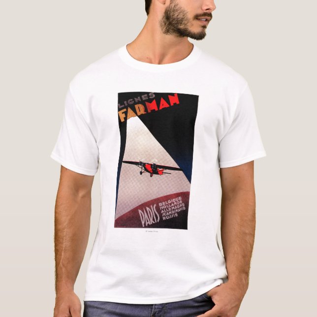 Camiseta Cargo do Promo do Monoplane de Farman 300 das (Frente)