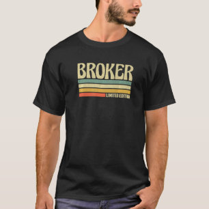 Camiseta Cargo do Retro Broker Profissão Título do Colabora