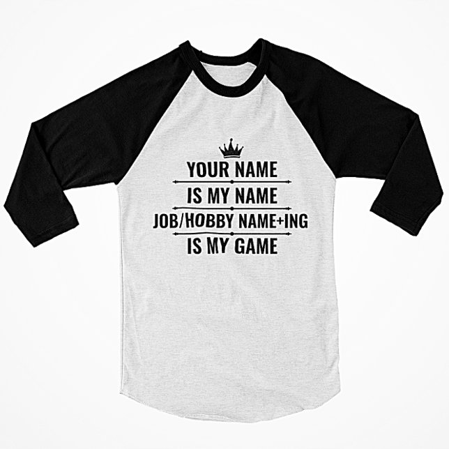 Camiseta Cargo Engraçado Personalizado e Nome do Hobby (Criador carregado)