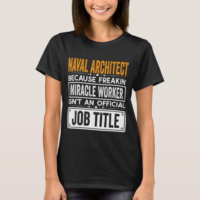 Camiseta Cargo Oficial do Arquiteto Naval Cargo Marinho Jo (Frente)
