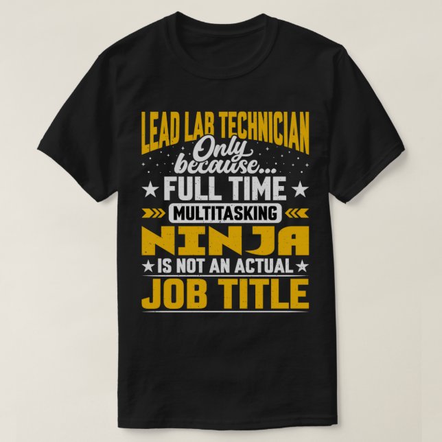 Camiseta Cargo Tecnológico do Laboratório de Lab Engraçado (Frente do Design)