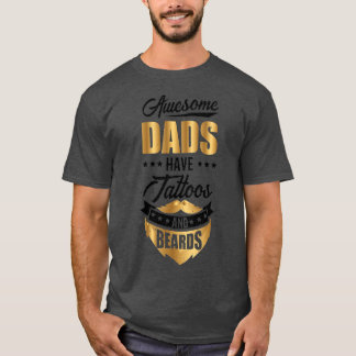 Camiseta Cargueiro de barba dizendo barba-pai tatuada