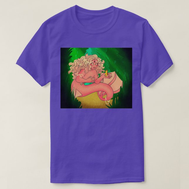 Camiseta cari in a kelp forest (Frente do Design)