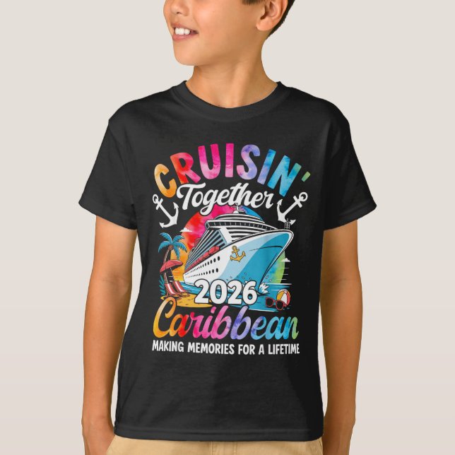 Camiseta Caribbean Cruise Family Vacation 2026 Cruisin’ Tog (Frente)