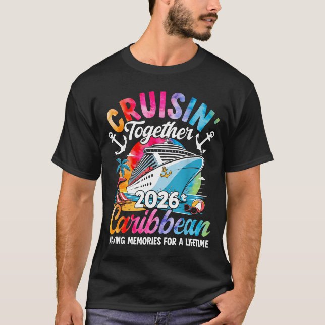 Camiseta Caribbean Cruise Family Vacation 2026 Cruisin’ Tog (Frente)