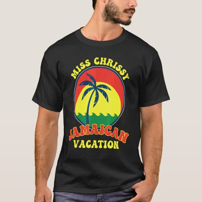 Camiseta Caribbean island  Miss Chrissy Jamaican Vacation T (Frente)