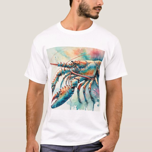 Camiseta Caribbean Spiny Lobster 280624AREF121 - Watercolor (Frente)