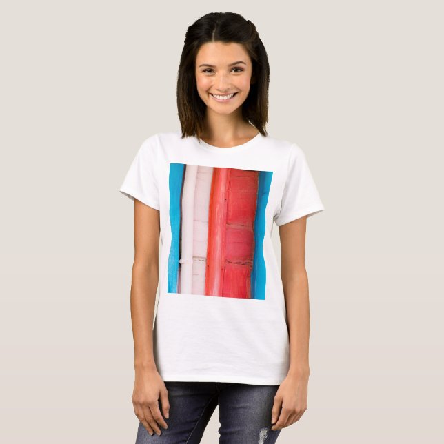 Camiseta Caribe cores - abstrato (Frente Completa)