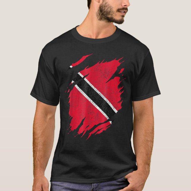Camiseta Caribe do Orgulho da Bandeira Trinidad e Tobago (Frente)