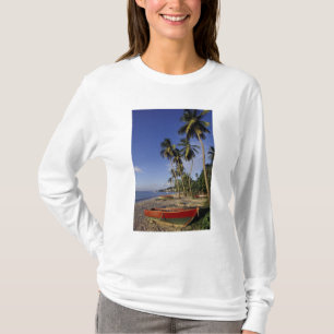 Camiseta CARIBE, Granada, St. George, Barcos em palmeira