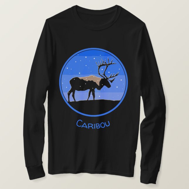 Camiseta Caribe no inverno - Arte original sobre a vida sel (Frente do Design)