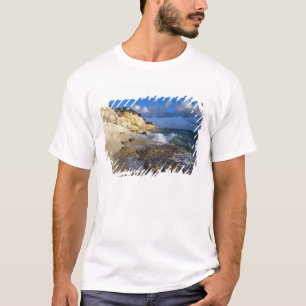 Camiseta Caribe, St. Martin, Falésias na praia de Cupecoy